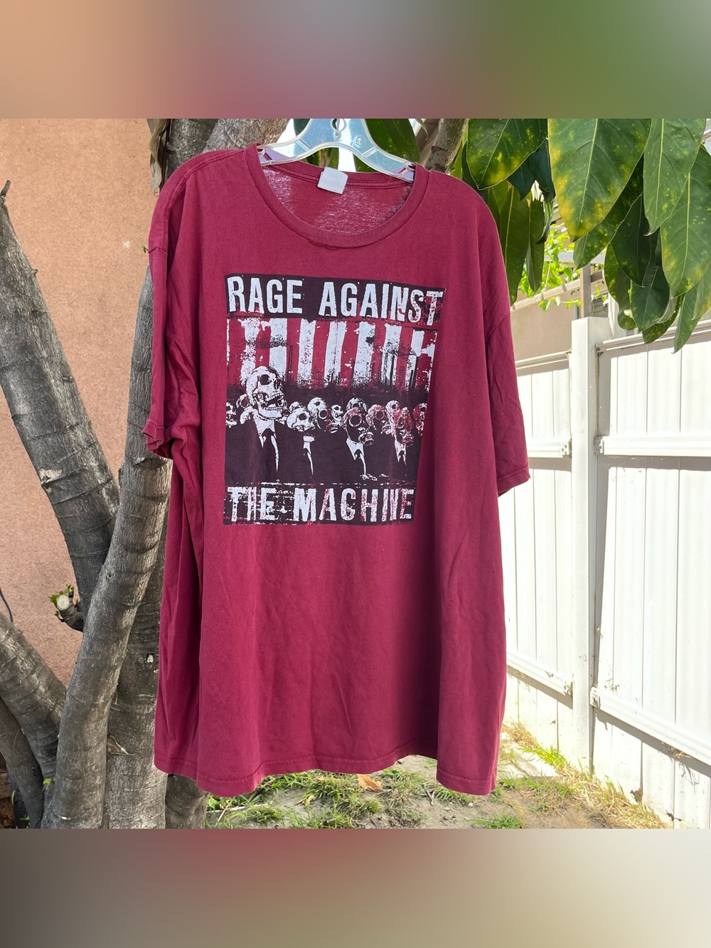 Rage Against the Machine Suited Skeletons Graphic Red Band T-Shirt